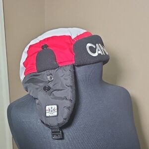 Kids Red and Gray Winter Hat